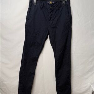 Lucky Brand civilian boyfriend blue straight leg 4 button chino pants 32